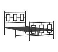 Metal Bed Frame Home Bedroom Bed Base Bedstead Mattress Foundation vidaXL