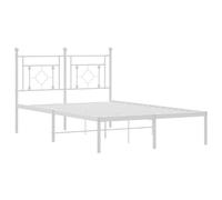 (black, 120 x 190 cm/with headboard) vidaXL Metal Bed Frame Home Bedroom Bed Base Mattress Foundation Bedstead