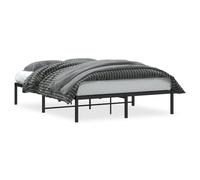 vidaXL Metal Bed Frame without Mattress Black 140x200cm, Black