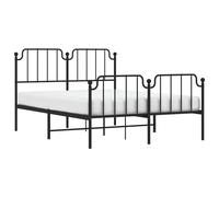 Metal Bed Frame Home Bedroom Bed Base Mattress Foundation Bedstead vidaXL