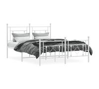 Metal Bed Frame Home Bedroom Bed Base Mattress Foundation Bedstead vidaXL