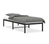 Metal Bed Frame Black Steel 80x200 cm Single Slatted Platform Bed 26cm with Legs [EEK: A]