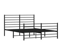 Metal Bed Frame with Headboard Bed Base Mattress Foundation Bedstead vidaXL