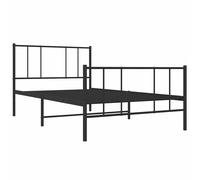 Metal Bed Frame with Headboard Bed Base Mattress Foundation Bedstead vidaXL