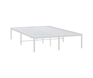 Metal Bed Frame with Headboard Bedroom Metal Platform Bed Base Bedstead vidaXL