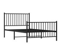 Metal Bed Frame with Headboard Bedroom Metal Platform Bed Base Bedstead vidaXL B, C, D, E, F, G]