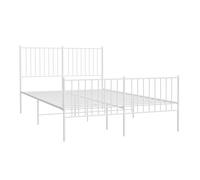 Vidaxl Metal Bed Frame White 140X200 Cm