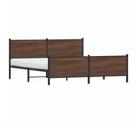 Metal Bed Frame with Headboard & Footboard Mattress Foundation Bed Base vidaXL