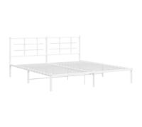 Metal Bed Frame with Headboard Home Base Bedstead White 183x213 cm vidaXL