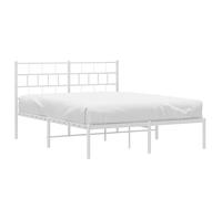 Metal Bed Frame with Headboard Home Base White 150x200 cm King Size vidaXL