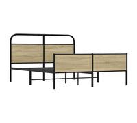 Metal Bed Frame without Mattress Bed Base Bedstead Mattress Foundation vidaXL