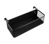 Metal Bedside Organizer Hanging Storage Basket for Bed Rail, Large Wire Mesh Caddy Holds Phone Books Remotes, Tool- Install for Dorm RV Office Hospital, 34x13x10cm, Black(Black)