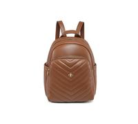 Metal Bee Quilted Chevron Pattern Backpack JFY Brown One Size