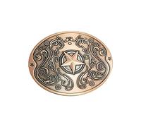 Metal Beer Belt with Five Pointed Star Buckle Funny Party Beer Rack Holder Belt for Men Adjustable Waist Strap for Festival BBQ Costume Accessory (Rose Gold, One Size)