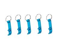 Metal Beer Bottle Opener Key Chain, 20pcs Mini Bottle Opener Keyring Aluminum Multipurpose Pocket Keychain for Oper Beer, Bottle/Blue
