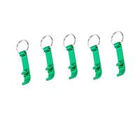 Metal Beer Bottle Opener Key Chain, 20pcs Mini Bottle Opener Keyring Aluminum Multipurpose Pocket Keychain for Oper Beer, Bottle/Green