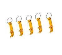 Metal Beer Bottle Opener Key Chain, 20pcs Mini Bottle Opener Keyring Aluminum Multipurpose Pocket Keychain for Oper Beer, Bottle/Yellow