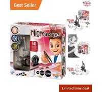 Metal Beginner Microscope Set with 30 Experiments for Young Scientists