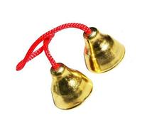 Metal Bells, 2Pcs Metal Bells Crisp Sound Safe Rounded Corner Light Portable Multi Purpose Ringing for School Office Family (Small Size(with Red String
