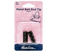 Metal Belt-End Tips: 30mm : Black: 2 Pieces