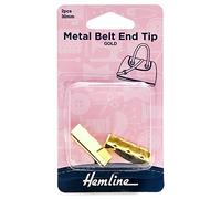 Metal Belt-End Tips: 30mm : Gold: 2 Pieces