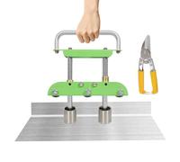 Metal Bending Tool, V-Shaped Hand Sheet Metal Bender with 0-90°Edge Bead Roller, Standing Seam Steel Roofing Tool, Sheet Roofing Rain Panels Bending Tool for 13-130mm Metal Roofs(Green)