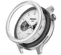 Metal Bezel for Xiaomi Watch S4/ S3,Bezel Styling Ring Protective Cover,for Xiaomi Watch Aluminum alloy metal protective watch ring (Scale silver)