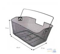 Metal Bicycle Basket Rear Mod 40X31 H19