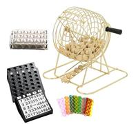 Metal Bingo Machine Game Set, Bingo Lottery Machine, with 75 Balls, Casual Table Board Gaming, Quick Setup, Suitable for Adults Family Entertainment, Events Parties Game Nights