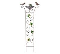Metal Bird Bath and Feeder - Outdoor Bird Bath for Climbing Plants | Antique Birdbath, Vintage Decorative Detachable Bird Feeder Bowl Bird Baths