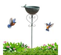 Metal Bird Bath Bowl Vintage Iron Rustproof | Outdoor Hanging Bird Feeder Water Dish Garden Decor | For Finch Birds Backyard Patio Courtyard Park Landscaping Durable Outdoor Use Case Decorative