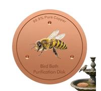 Metal Bird Bath Disc - Bee Pattern Filtration, Water Insert, Durable Accessories for Fountain Maintenance, Supports Cleaner Hydration Sources Naturally | Placement F