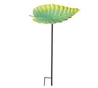 Metal Bird Bath Leaf Standing Hummingbird Bath Decoration Element | Bird feeder for the ground. For use in the garden, balcony, backyard, lawn, patio and outdoor use