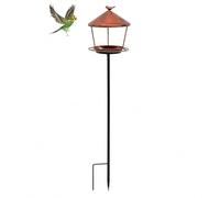 Metal Bird Bath, Outdoor Vintage Freestanding, Bird Bath Bowl with Protective Roof, Birdbath for Garden, Backyard Patio Garden Decor