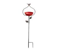 Metal Bird Bath, Rustic, Weather-Resistant, Bird Bath and Feeding Station with Ground Spike for the Patio, Deck, Yard, Lawn, Ground Floor, Farmhouses, Bathing, Drinking, Bird Watching