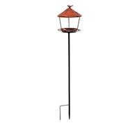 Metal Bird Bath - Weather Resistant Feeder, Iron Water Basin | Vintage Sculpted Standing Pedestal, Ornamental Tiered Stake Bowl For Garden Patio Yard