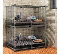 Metal Bird Cage with Removable Pull-out Tray for Parakeets, Cockatiels, Lovebirds, Pigeons, Chickens, Ducks, Geese, and Other Poultry