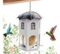 Metal Bird Feeder - Waterproof Hanging Finch Seeds Feeder With Squirrelss