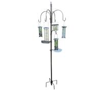 Metal Bird Feeding Station with 5 Feeders & Matching Stabiliser Stand