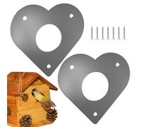 Metal Bird House Hole Protection - Predator Guard for Nesting Box Protective Ring Against Invaders Woodpecker Protection Robust Metal Accessories for Bird Houses Stable Installation Compact