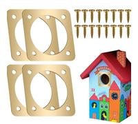 Metal Bird House Protector - Nesting Box Hole Protection Plate, Entrance Protection Frame | A Robust Material Model With A Copper Finish That Has Weather Resistant Structural Properties