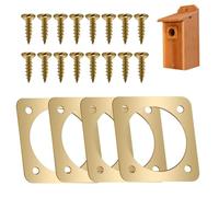 Metal Bird House Protectors, 4 Pack - Copper Bird House Hole Protector | Predator Entrance Hole Protector with Mounting Screws for Bluebird Houses Nesting Boxes Outdoor Birdhouse Replacement