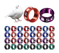 Metal Bird Leg Bands Suitable for Wide Application in 50 Pcs and Easy to Identify Protect Birds from Getting Lost Random Color Pigeon and Chicken Identification