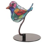 Metal Bird Sculpture Figurine Base European Style Iron Bird Ornament for Home Decor for Living Room and Office Decoration