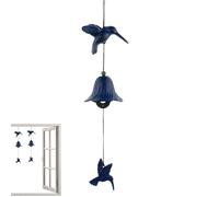 Metal Bird Shaped Hanging Wind Chimes, Japanese Cast Iron Bird Wind Chimes, Metal Art Bell Ornaments Home Decor Handcrafted Traditional Craftsmanship Durable Clear Sound For Gardens Tree Outdoor