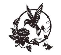 Metal Bird Wall Decor - Round Metal Bird, Circular Hanging Garden Ornament, Rustic Exterior Yard Accent Piece | Decorative Nature Theme Panel For Patio Fences