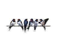 Metal Birds on A Branch Tree Art Unique Sculpture for Outdoor Patio Backyard