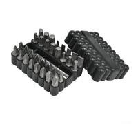 Metal Bit Set 33PC 1/4 Drive for Electric Drill | Heat-treated metal bits, resistant finish, plastic storage case, non-slip grip handle, construction