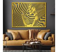 Metal Black Hands Wall Art, Metal Abstract 3D Optical Illusion Wall Art Decor, Hand Artwork Decoration Modern Sculpture for Living Room,Bedroom Hallway and Stairs Home Decor (Gold 19"x14" |