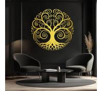 Metal Black Life Tree Wall Art, Metal Nature Forest Wall Art Decor, Entryway Indoor Artwork Decoration for Living Room, Bedroom Hallway and Stairs Nature Home Decor (Black 39"x39" / 100x9